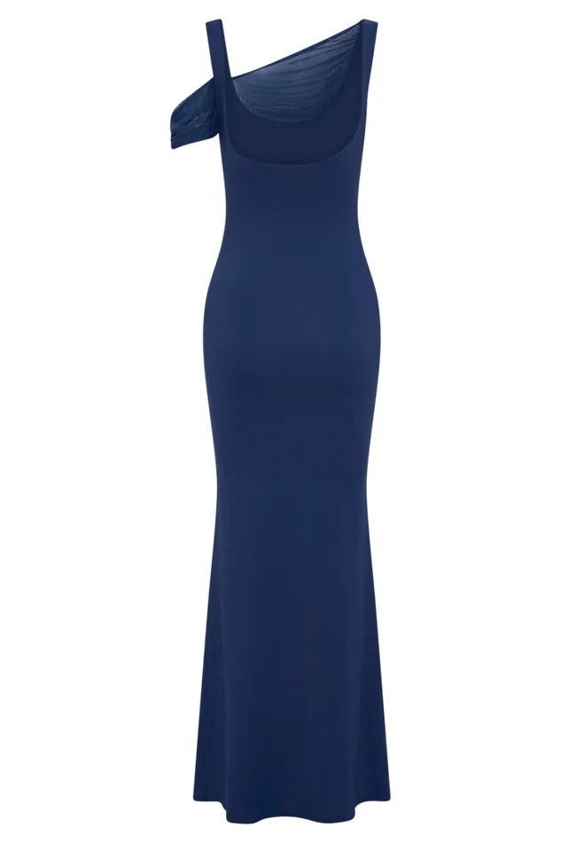 Women Meshki Dresses Janette Recycled Nylon And Mesh Sleeveless Maxi Dress 8211 Navy