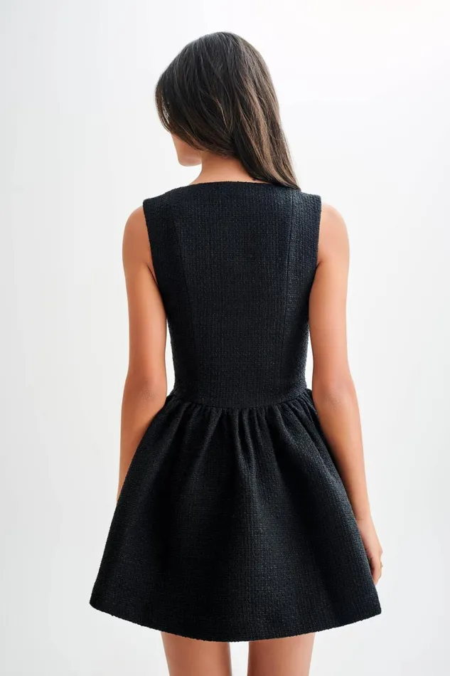 Women Meshki Dresses Jennifer Boucle Mini Dress 8211 Black