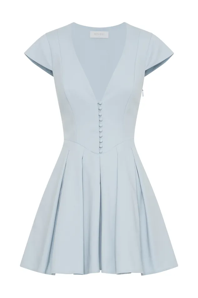 Women Meshki Dresses Keely Cotton Cap Sleeve Mini Dress 8211 Sky Blue