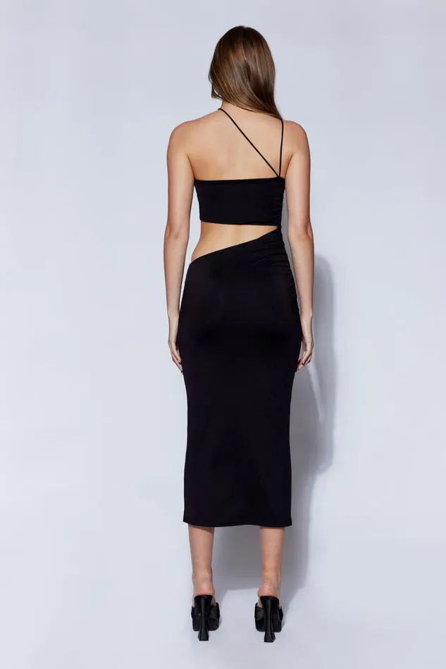 Women Meshki Dresses Keira Side Cut Out Midi Dress 8211 Black Women Meshki Dresses Keira Side Cut Out Midi Dress 8211 Black