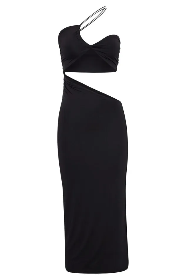 Women Meshki Dresses Keira Side Cut Out Midi Dress 8211 Black Women Meshki Dresses Keira Side Cut Out Midi Dress 8211 Black