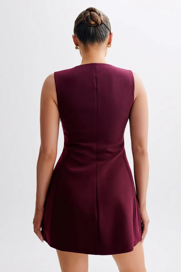 Women Meshki Dresses Lysandre Crepe Mini Dress 8211 Plum