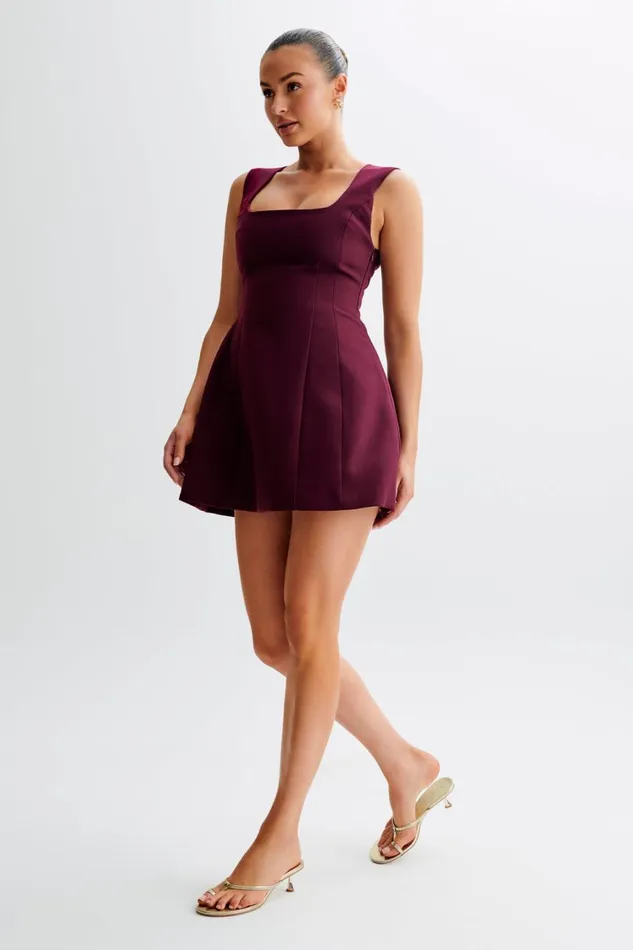 Women Meshki Dresses Lysandre Crepe Mini Dress 8211 Plum