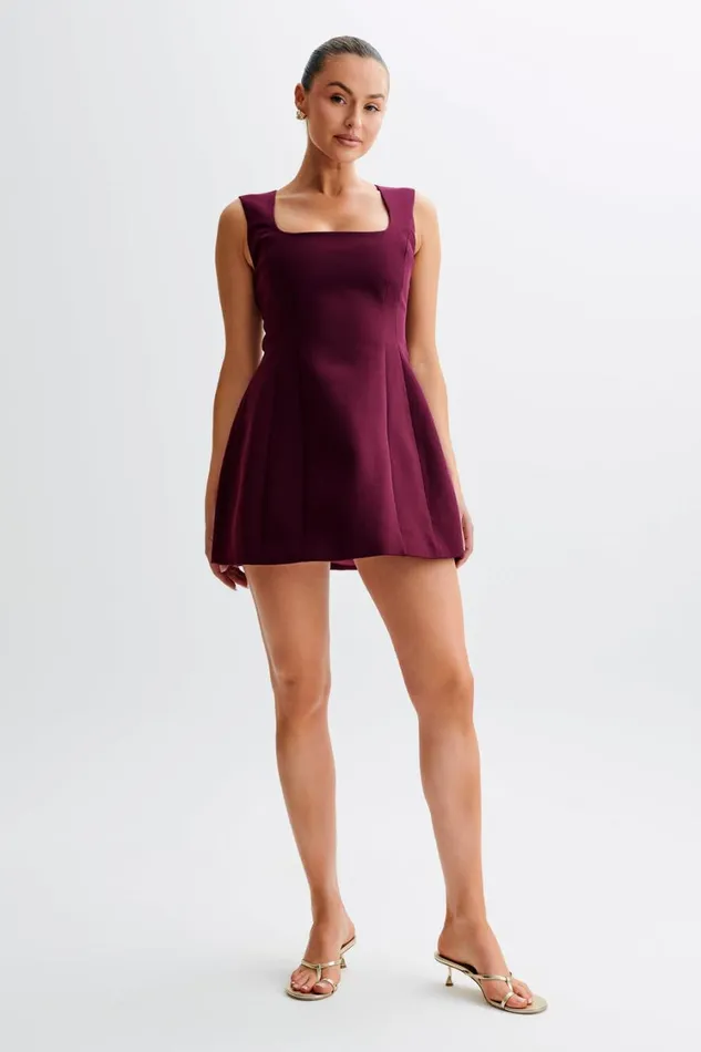 Women Meshki Dresses Lysandre Crepe Mini Dress 8211 Plum