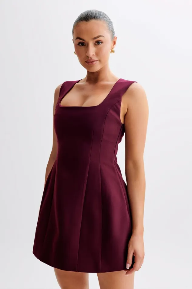 Women Meshki Dresses Lysandre Crepe Mini Dress 8211 Plum