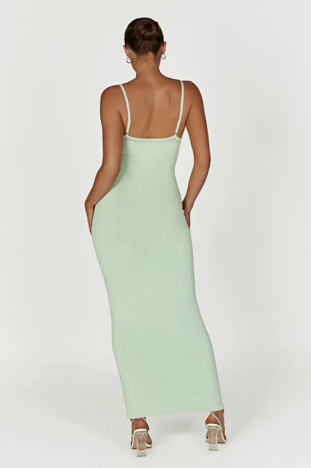 Women Meshki Dresses Maia Pointelle Knit Maxi Dress 8211 Pistachio Green
