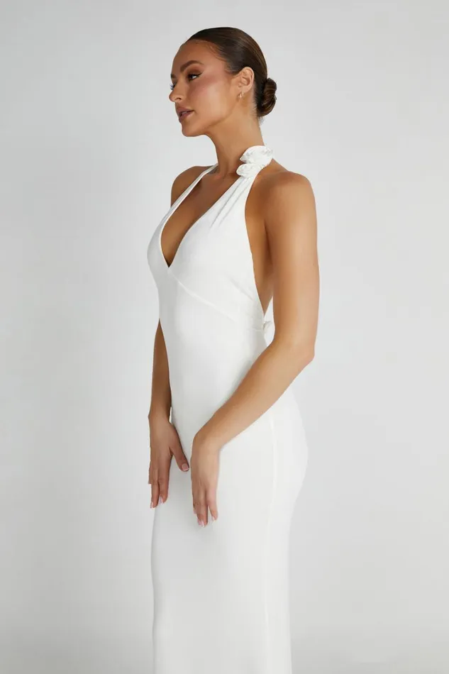 Women Meshki Dresses Marion Rose Halter Maxi Dress 8211 White