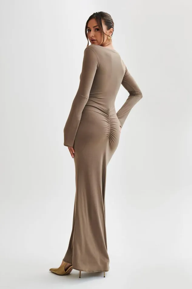 Women Meshki Dresses Millicent Slinky Long Sleeve Maxi Dress 8211 Coco