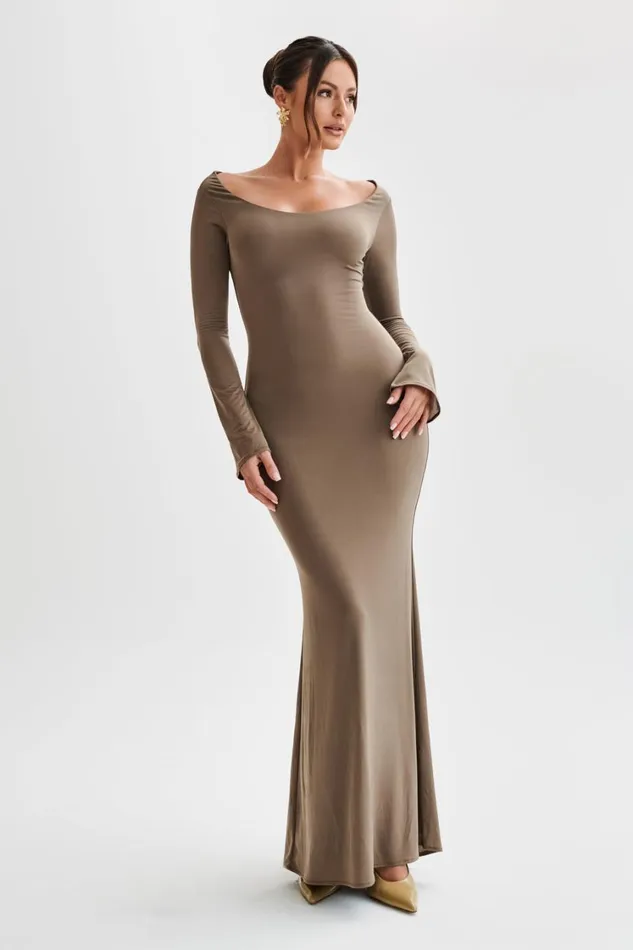 Women Meshki Dresses Millicent Slinky Long Sleeve Maxi Dress 8211 Coco