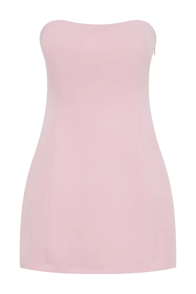 Women Meshki Dresses Neeka Strapless Bow Back Mini Dress 8211 Pink