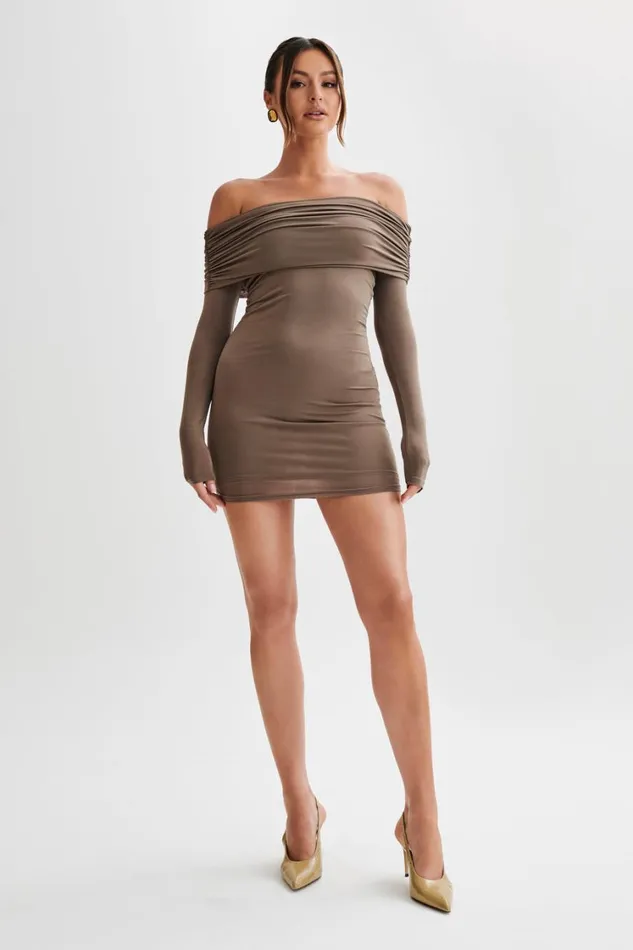 Women Meshki Dresses Nicky Off Shoulder Slinky Mini Dress 8211 Coco