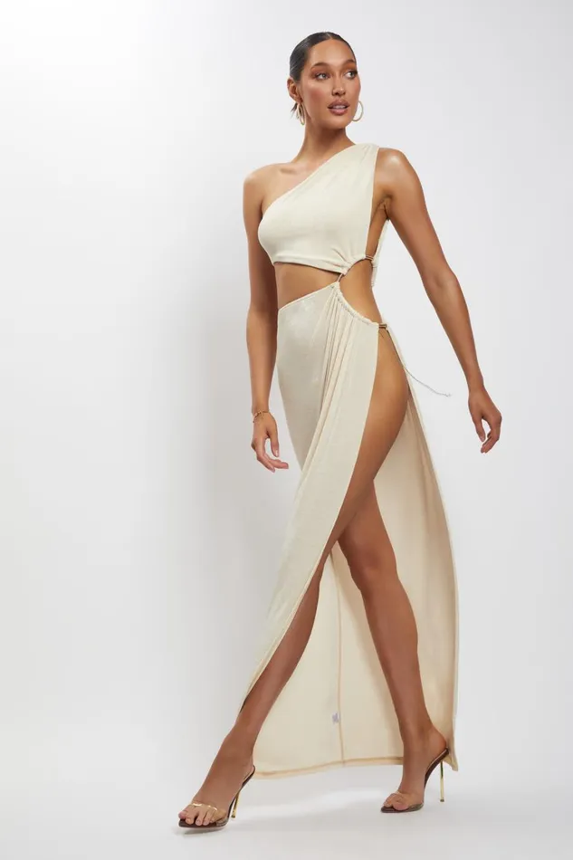 Women Meshki Dresses Paige Ruched Side Cut Out Maxi Dress 8211 Nude Women Meshki Dresses Paige Ruched Side Cut Out Maxi Dress 8211 Nude