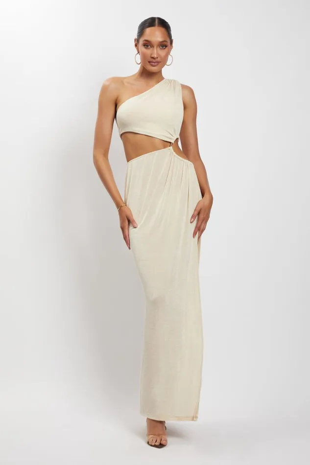 Women Meshki Dresses Paige Ruched Side Cut Out Maxi Dress 8211 Nude Women Meshki Dresses Paige Ruched Side Cut Out Maxi Dress 8211 Nude