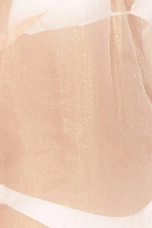 Women Meshki Dresses Phoebe Sheer Iridescent Maxi Dress 8211 Peach