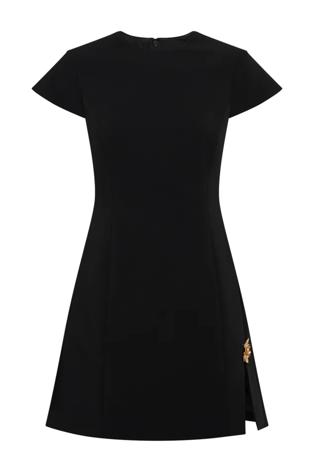 Women Meshki Dresses Remi Suiting Mini Dress With Floral Hardware 8211 Black