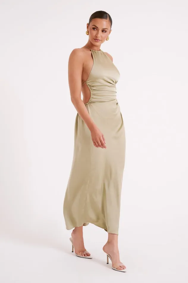 Women Meshki Dresses Rosalina Cut Out Maxi Dress 8211 Sage