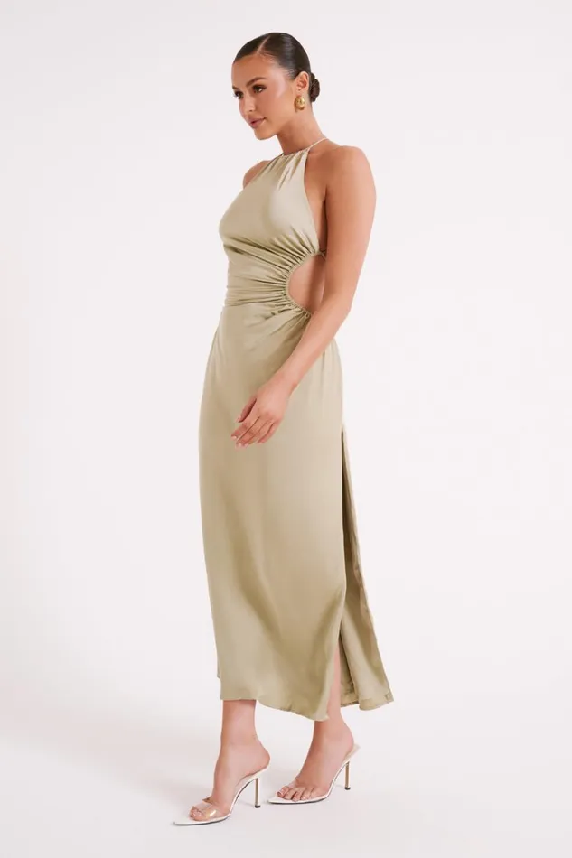 Women Meshki Dresses Rosalina Cut Out Maxi Dress 8211 Sage