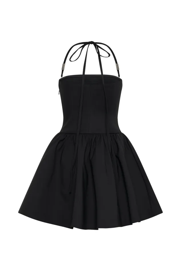Women Meshki Dresses Ruby Halter Mini Dress 8211 Black