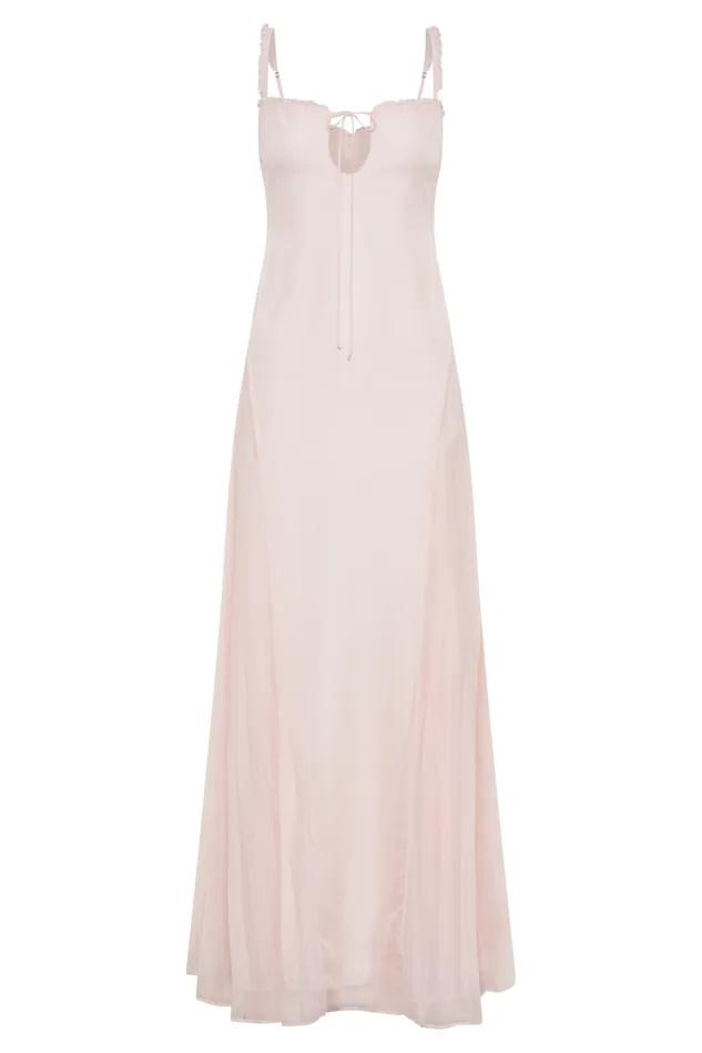 Women Meshki Dresses Saira Chiffon Maxi Dress 8211 Powder Pink