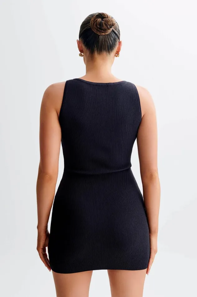 Women Meshki Dresses Sawyer Knit Mini Dress 8211 Charcoal