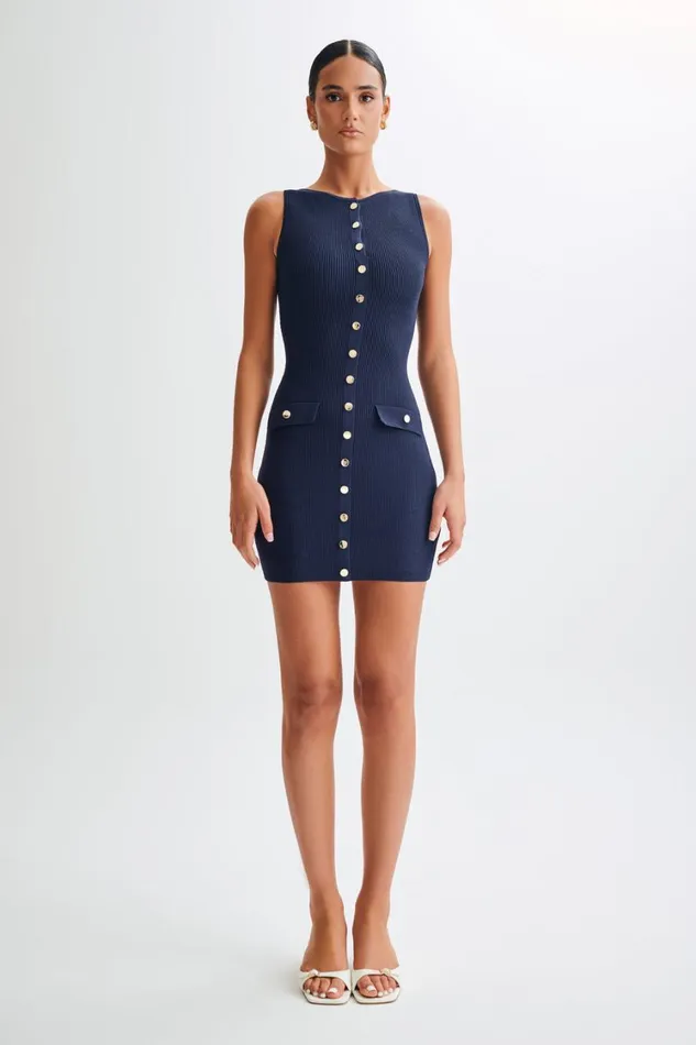 Women Meshki Dresses Sawyer Knit Mini Dress 8211 Navy
