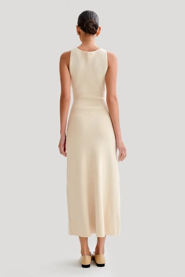 Women Meshki Dresses Sawyer Sleeveless Buttoned Maxi Dress 8211 Ivory