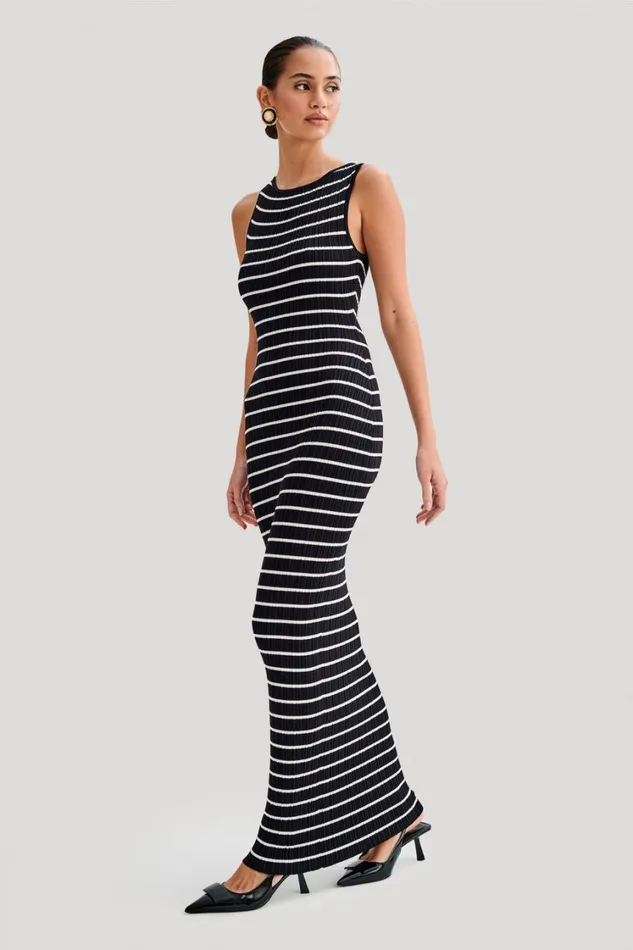 Women Meshki Dresses Seema Sleeveless Knit Maxi Dress 8211 Black