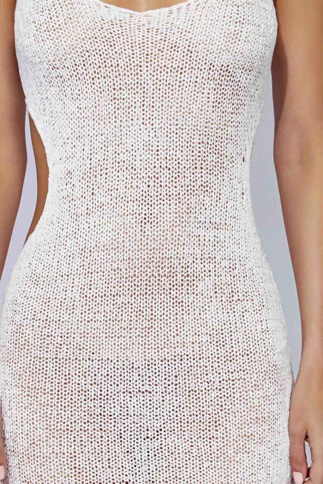 Women Meshki Dresses Shae Scoop Neck Knit Midi Dress 8211 White Women Meshki Dresses Shae Scoop Neck Knit Midi Dress 8211 White
