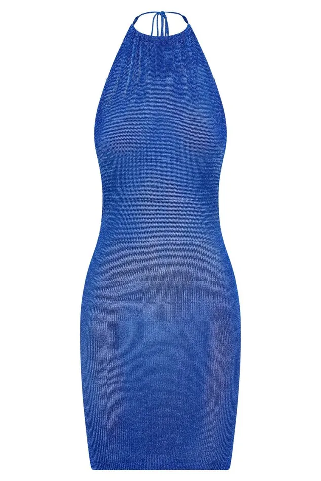 Women Meshki Dresses Tala Halter Neck Mini Dress 8211 Persian Blue Women Meshki Dresses Tala Halter Neck Mini Dress 8211 Persian Blue