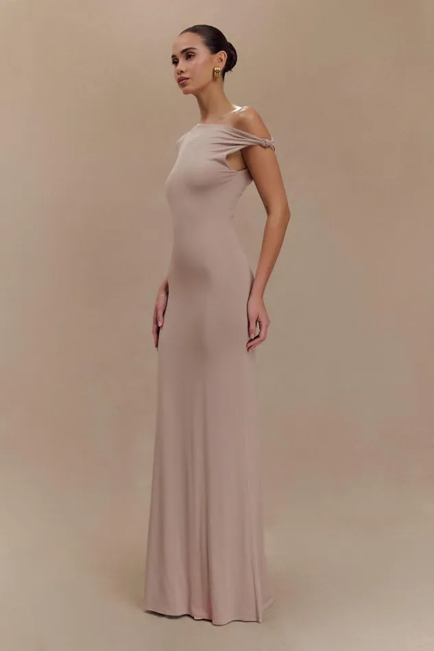 Women Meshki Dresses Tamsin Short Sleeve Modal Maxi Dress 8211 Mushroom