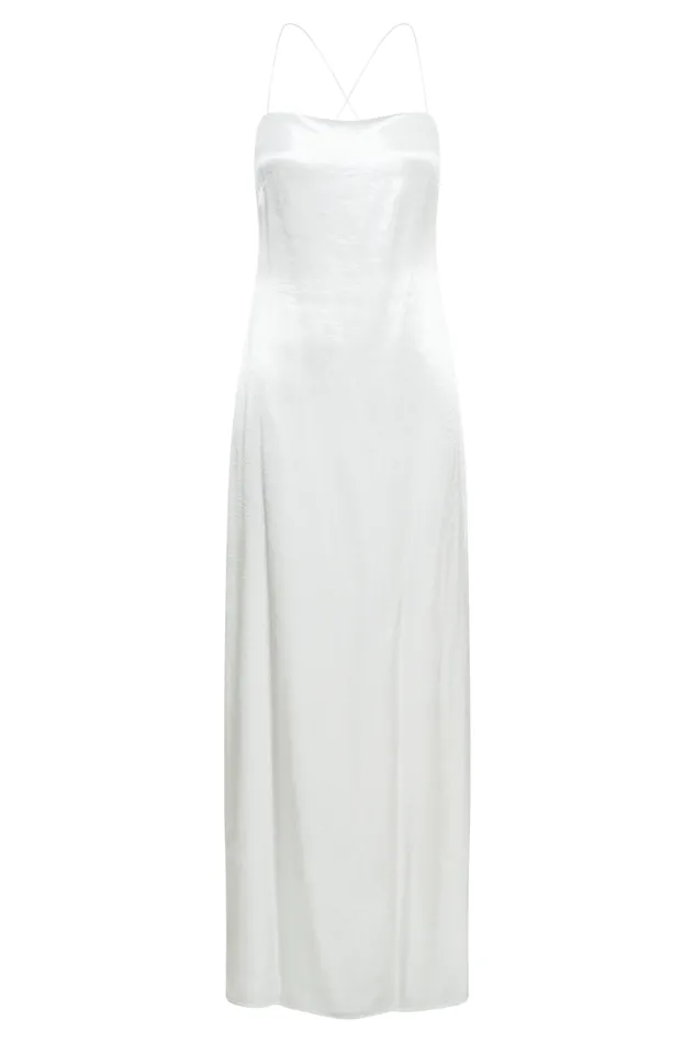 Women Meshki Dresses Whitney Wetlook Maxi Dress 8211 White