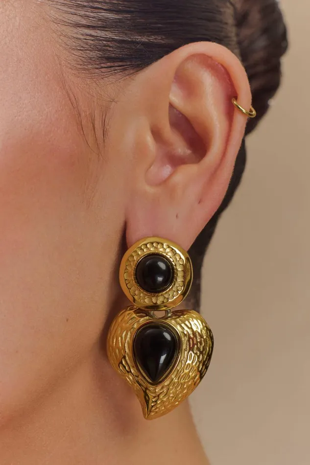 Women Meshki Jewellery Lillian Vintage Drop Earrings 8211 Gold