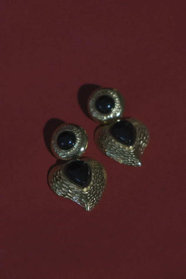Women Meshki Jewellery Lillian Vintage Drop Earrings 8211 Gold