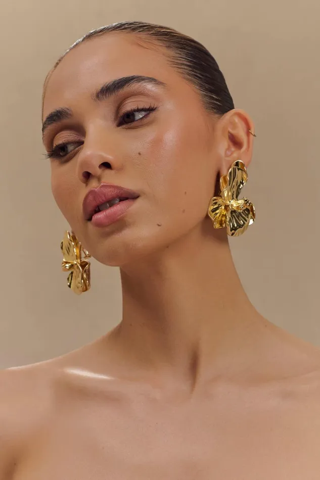 Women Meshki Jewellery Linnie Orchid Earring 8211 Gold