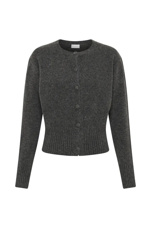 Women Meshki Outerwear Genevieve Oversized Knit Cardigan 8211 Charcoal Marle