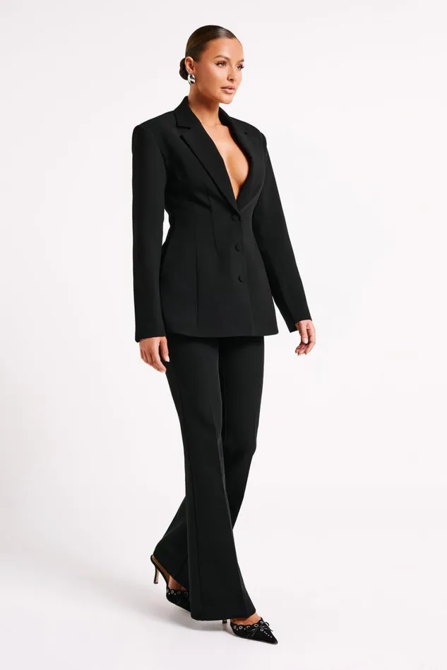 Women Meshki Outerwear Greer Hourglass Suiting Blazer 8211 Black
