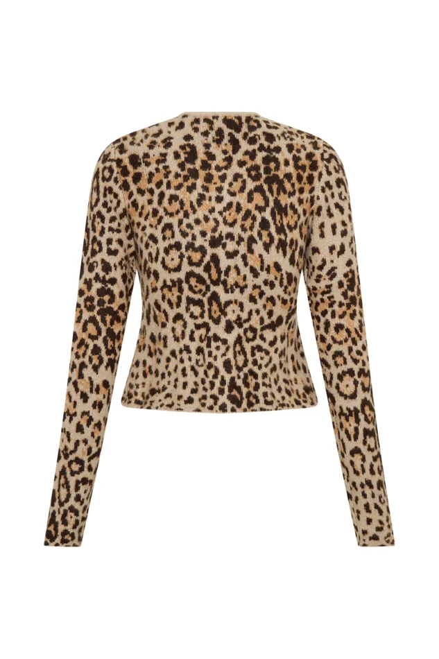 Women Meshki Outerwear Marissa Knit Cardigan 8211 Leopard Print