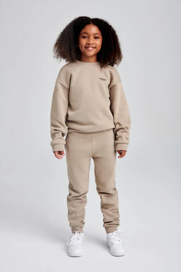 Women Meshki Outerwear Phoenix Kids Unisex Crewneck Jumper 8211 Cement