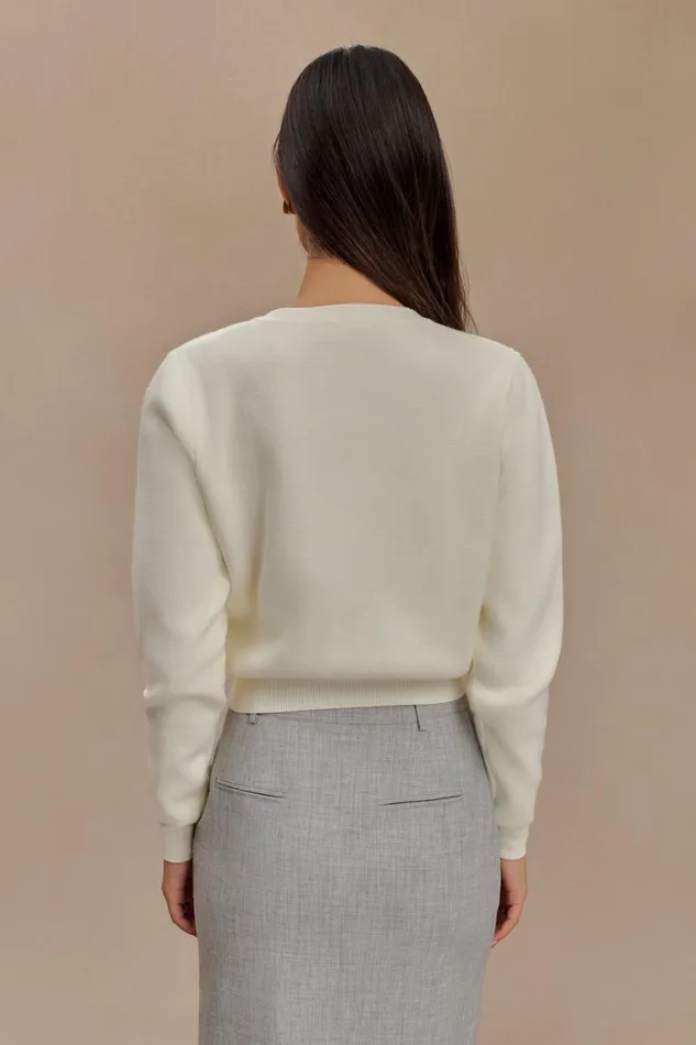 Women Meshki Outerwear Tabitha Knit Cardigan 8211 Ivory