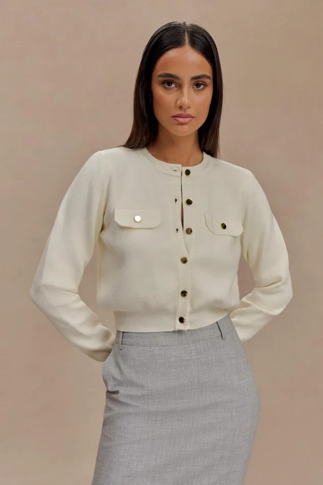 Women Meshki Outerwear Tabitha Knit Cardigan 8211 Ivory