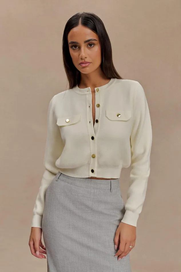 Women Meshki Outerwear Tabitha Knit Cardigan 8211 Ivory