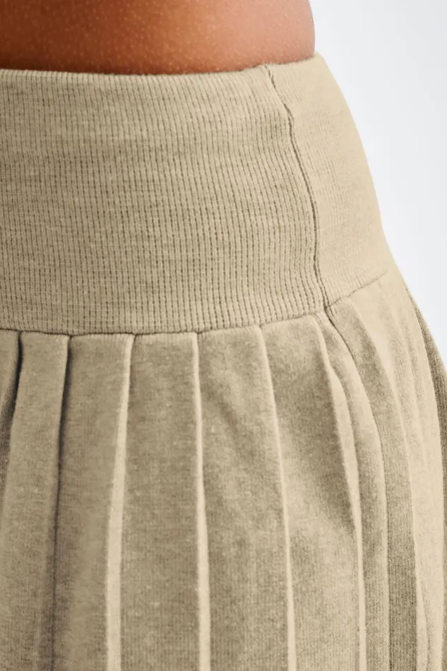 Women Meshki Sets Beverly Knit Pleated Mini Skirt 8211 Oak