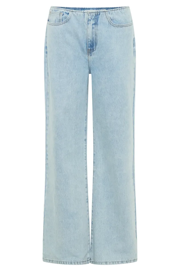 Women Meshki Sets Caitlin Mid Rise Denim Flare Jeans 8211 Light Blue