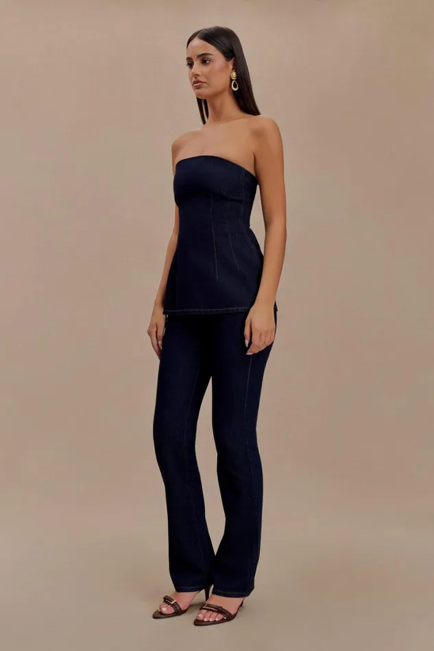Women Meshki Sets Jericho Straight Leg Jeans 8211 Indigo Blue