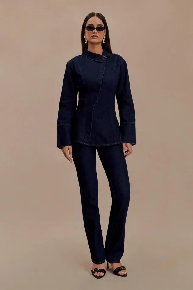 Women Meshki Sets Jericho Straight Leg Jeans 8211 Indigo Blue