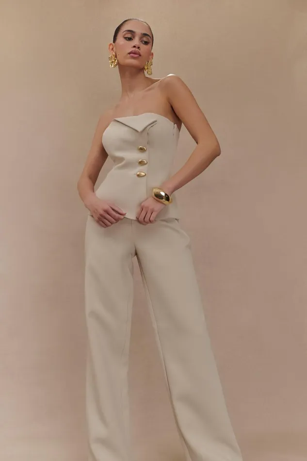 Women Meshki Sets Lindie Straight Leg Suiting Pants 8211 Sand