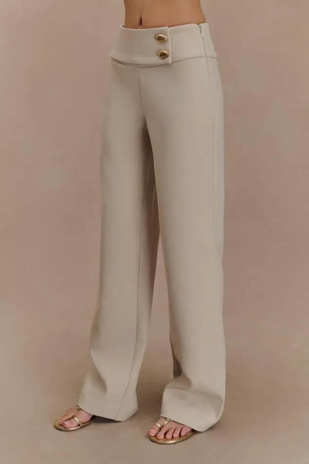 Women Meshki Sets Lindie Straight Leg Suiting Pants 8211 Sand