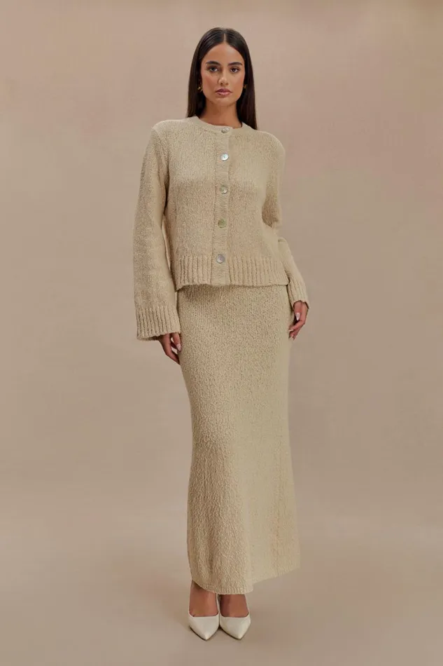 Women Meshki Sets Moira Oversized Boucle Cardigan 8211 Wheat