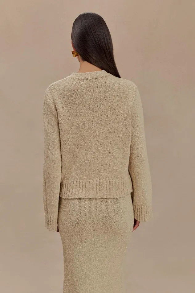 Women Meshki Sets Moira Oversized Boucle Cardigan 8211 Wheat