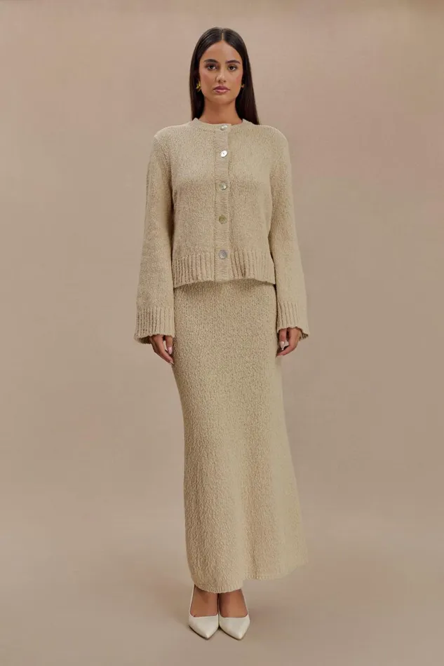 Women Meshki Sets Moira Oversized Boucle Cardigan 8211 Wheat